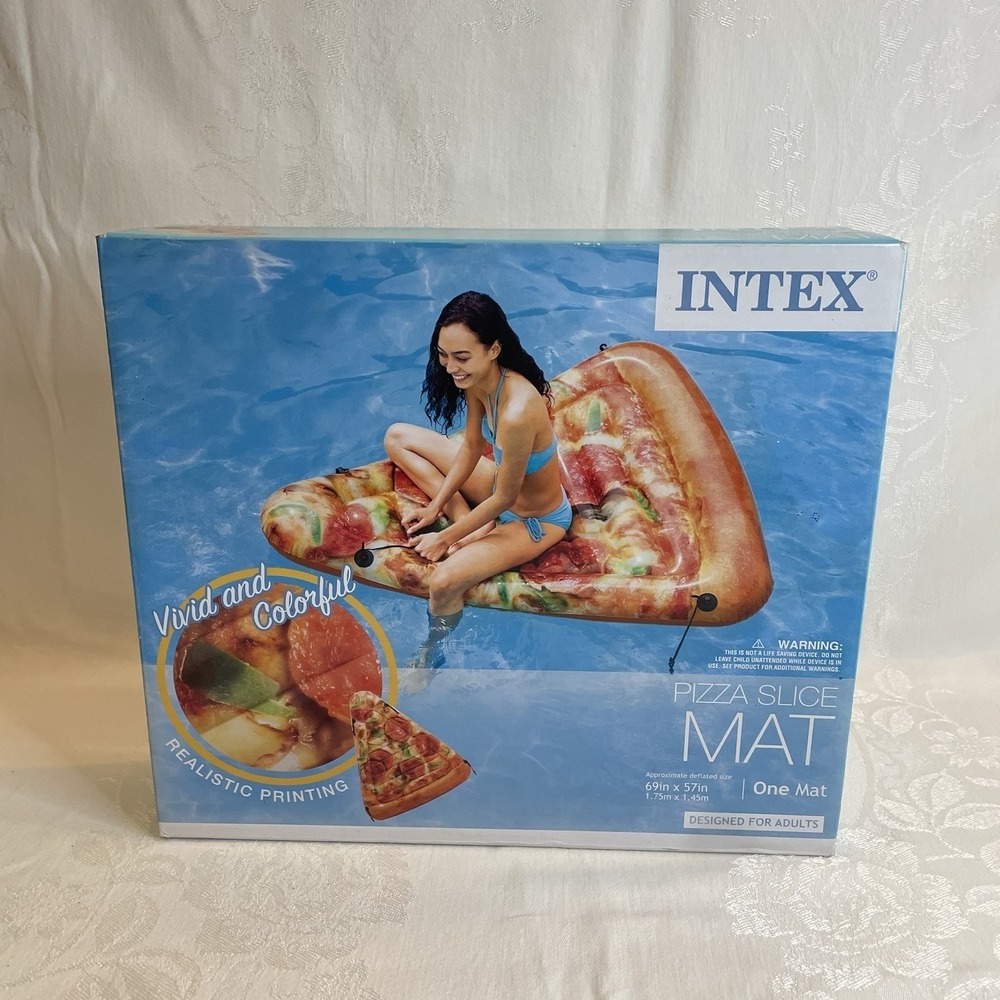 Intex Pool Mat Inflatable Pizza Slice Realistic Design Float Giant Size 69x57"